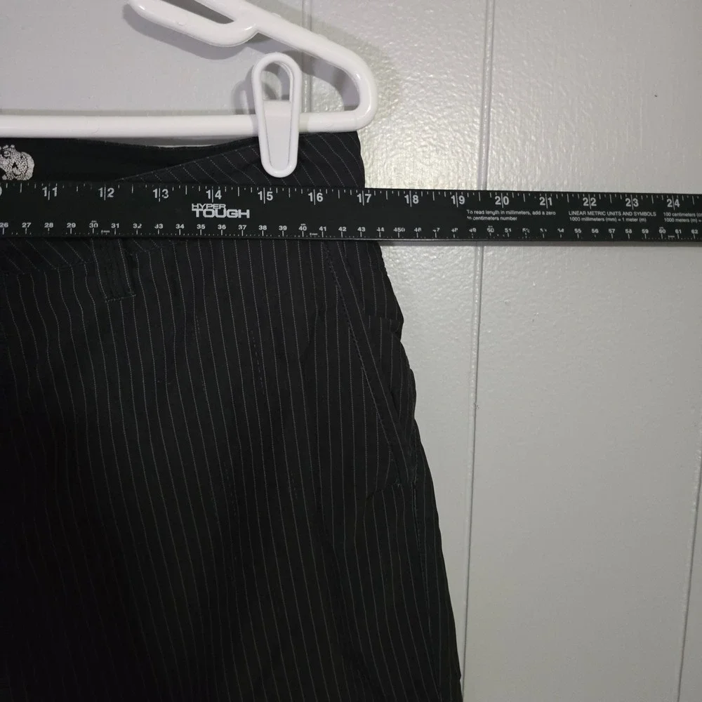 Quiksilver Amphibians Shorts‎ Mens 34 Black Pinstripe Hybrid Boardshorts 4126